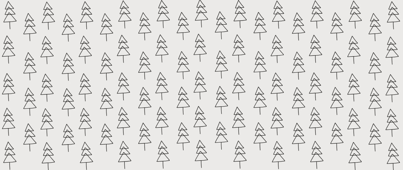 Beige Grün Schwarz Illustrativ Frohe Weihnachten Gruß Karte(2)